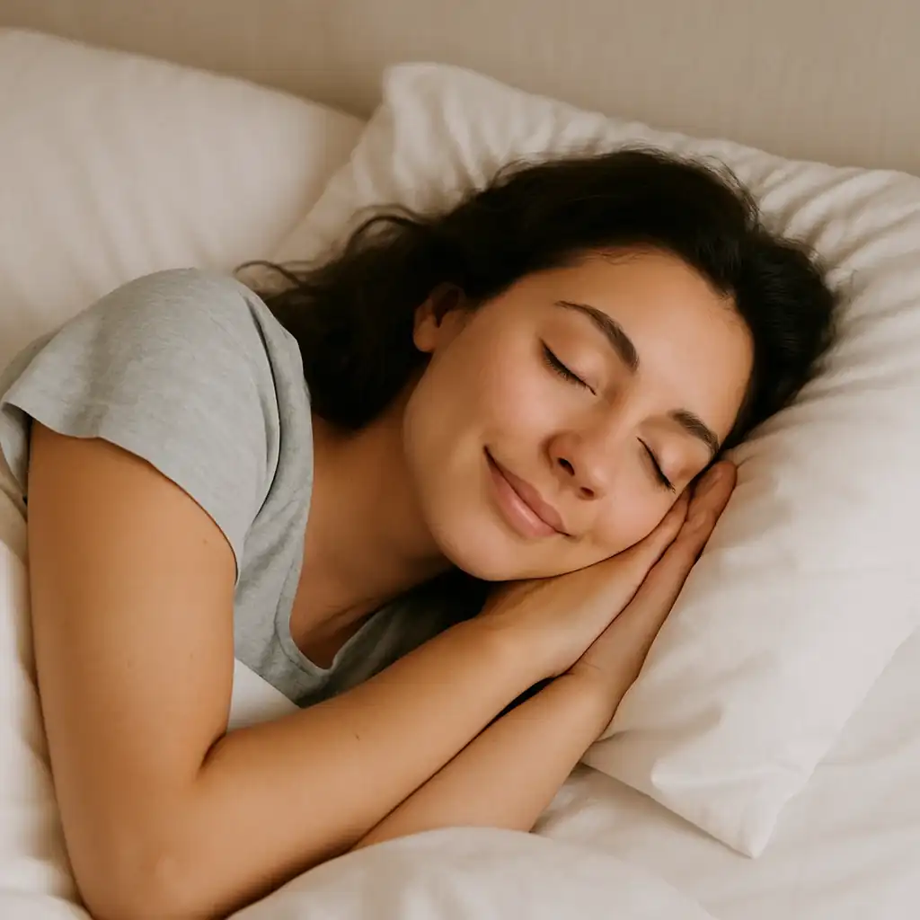 Person sleeping peacefully
